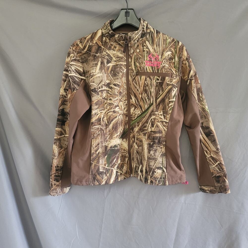 Realtree Women's Softshell Camo Jacket w/ Pink Logo Size Medium